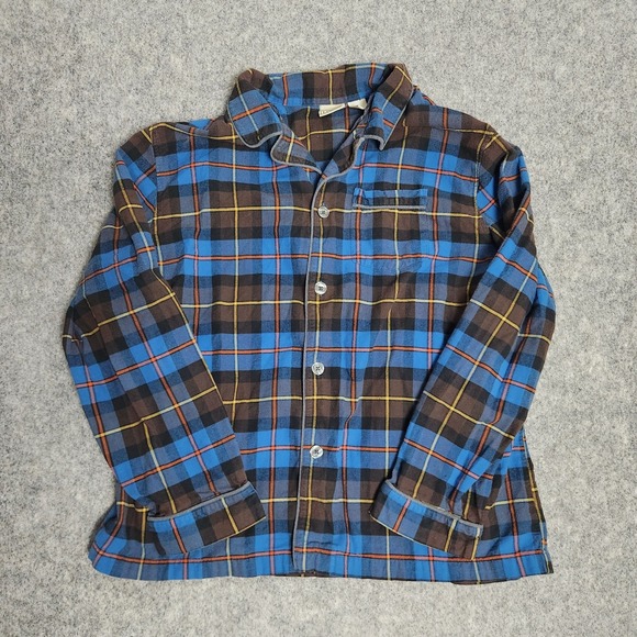 L.L. Bean Other - LL Bean Flannel Pajama‎ Shirt Men XL Blue Scotch Plaid Sleepwear Button Camping